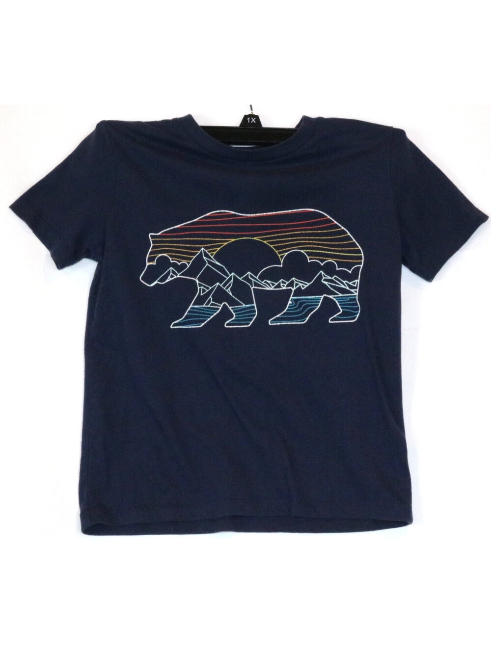 Boy's Old Navy Blue Shirt with Bear Size M (8)